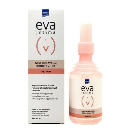 Intermed Eva Intima Post Menstrual Douche pH 7.0 Period Κολπική Πλύση για την Απομάκρυνση των Υπολειμμάτων της Περιόδου 147ml