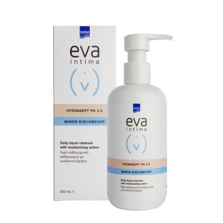 Intermed Eva Intima Wash Hydrasept pH 3.5 Υγρό Καθαρισμού της Ευαίσθητης Περιοχής με Ήπια Αντισηπτική Δράση 250ml