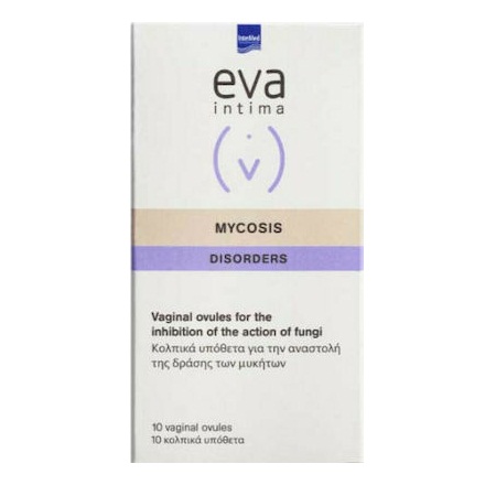 Intermed Eva Intima Mycosis Disorders Κολπικά Υπόθετα Για Μυκητιασικές Λοιμώξεις της Ευαίσθητης Περιοχής 10 κολπικά υπόθετα