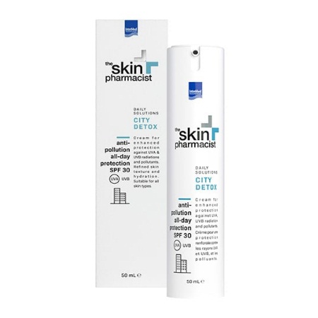 Intermed The Skin Pharmacist City Detox Anti-Pollution All Day Protection Cream Ενυδατική Κρέμα για Ενισχυμένη Προστασία από Ακτινοβολίες UVA, UVB & τους Ρύπους SPF30 50ml