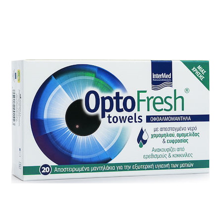 Intermed OptoFresh Towels Αποστειρωμένα Οφθαλμομάντηλα 20 τεμάχια