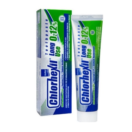 Intermed Chlorhexil 0.12% Toothpaste Long Use Φθοριούχος Οδοντόκρεμα Κατα της Ουλοοδοντικής Πλάκας 100ml