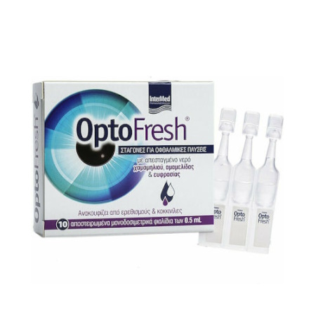 Intermed Optofresh Eye Wash Drops Σταγόνες Για Οφθαλμικές Πλύσεις 10x5ml
