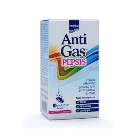 Intermed AntiGas Pepsis 14 αναβράζοντα δισκία Λεμόνι