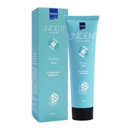 Ιntermed Unident Pharma Probio Care Oδοντόπαστα Με Προβιοτικά & Βιταμίνη Β12 75ml