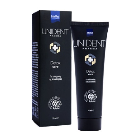 Intermed Unident Pharma Toothpaste Detox Care Λευκαντική Οδοντόπαστα με Ενεργό Άνθρακα 75ml