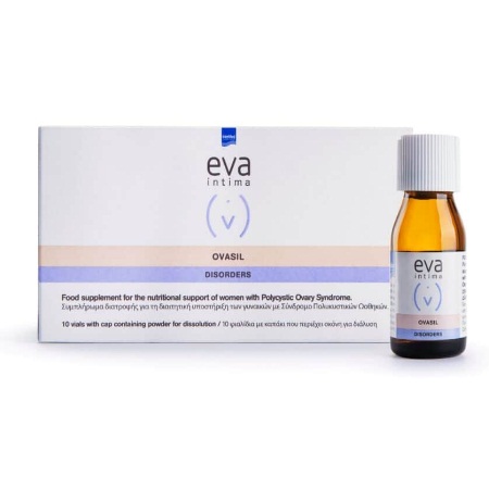 Intermed Eva Intima Ovasil Συμπλήρωμα Διατροφής για την Υποστήριξη Γυναικών με Σύνδρομο Πολυκυστικών Ωοθηκών 10 Φιαλίδια