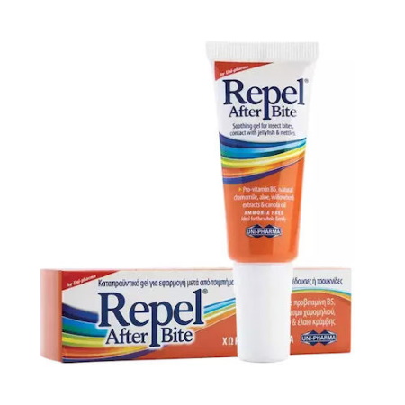 Uni-Pharma Repel After Bite Gel για Μετά το Τσίμπημα σε Σωληνάριο Κατάλληλο για Παιδιά 20ml