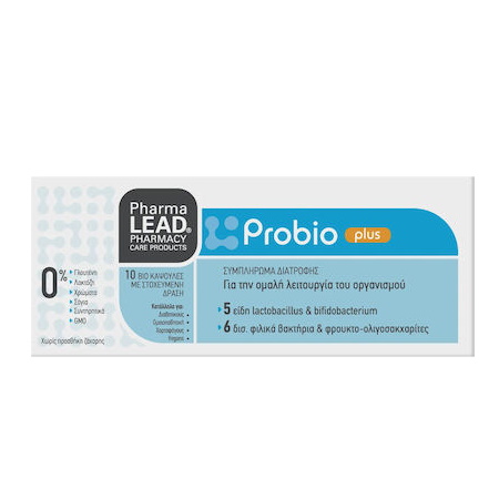 PharmaLead Probio Plus Συμπλήρωμα Διατροφής Με Προβιοτικά Για Την Αποκατάσταση Της Εντερικής Χλωρίδας 10 κάψουλες