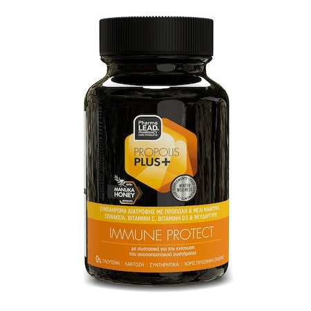 Pharmalead Propolis Plus+ Immune Protect Συμπλήρωμα Διατροφής για Ενίσχυση του Ανοσοποιητικού με Μέλι Μανούκα 30 κάψουλες