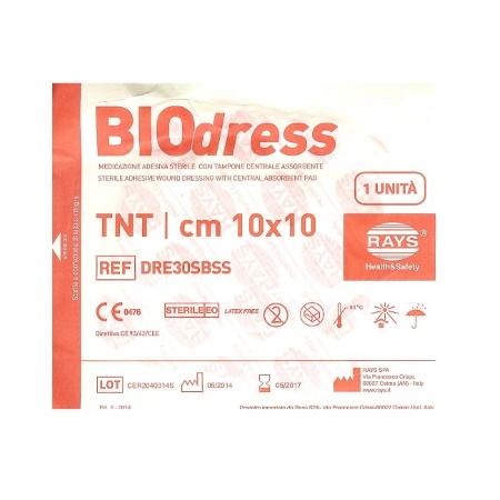 Rays Biodress Επίθεμα αυτοκόλλητο αποστειρωμένο 10x10cm Χύμα