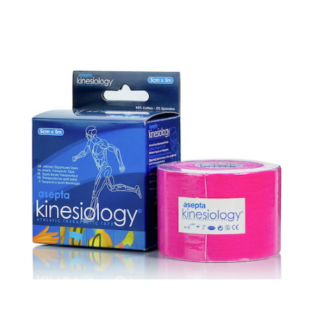 Asepta Kinesiology Ταινία 5cm x 5m Χρώμα Ροζ