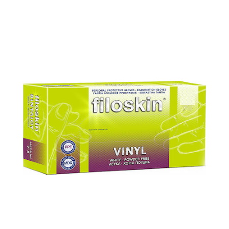 Filoskin Γάντια Βινυλίου Χωρίς Πούδρα Μέγεθος Extra Large 100 τεμάχια