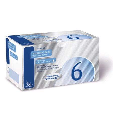 Novo Nordisk Novofine 32G Αποστειρωμένες Βελόνες 0,23/0,25x6mm 100 τεμάχια