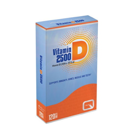 Quest Vitamin D3 2500iu Συμπλήρωμα Διατροφής με Βιταμίνη D3 120 ταμπλέτες
