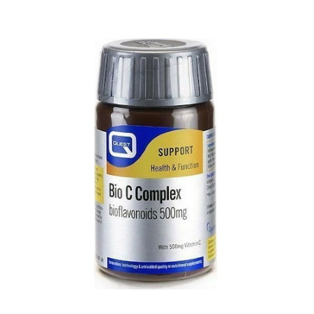 Quest Bio C Complex 500mg Vitamin C & Bioflavonoids Συμπλήρωμα Διατροφής για το Καρδειαγγειακό 90 ταμπλέτες
