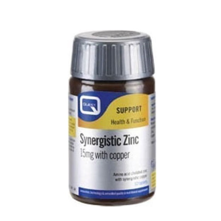 Quest Synergistic Zinc 15mg With Copper Συμπλήρωμα Διατροφής Στομαχικών Ελκών 90 ταμπλέτες