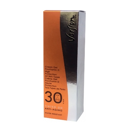 Version Sun Care Anti-Wrinkle Face Cream-Gel Tinted SPF30 Αντιηλιακή Αντιρυτιδική κρέμα προσώπου με χρώμα 50ml