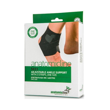 Anatomic Line 5031 Ελαστική Επιστραγαλίδα Δετή σε Μαύρο χρώμα One Size