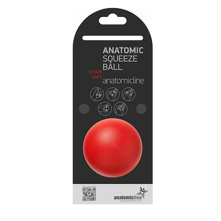 Anatomic Line 6104 Red Soft Μπαλάκι Ασκήσεως Χειρός Μαλακό Χρώμα Κόκκινο 1 Τεμάχιο