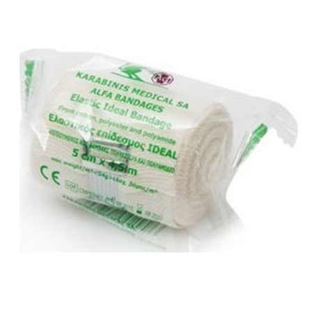 Alfashield Elastic Ideal Bandage Ελαστικός Επίδεσμος 5cm X 4.5m 1 Τεμάχιο