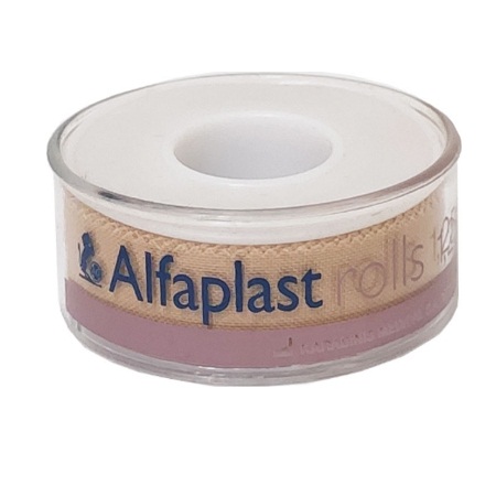 Alfaplast Rolls Υφασμάτινη Αυτοκόλλητη Επιδεσμική Ταινία 2.5cm x 5cm 12 Τεμάχια