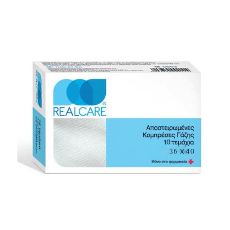 Real Care Αποστειρωμένες Γάζες 36x40cm 10 τεμάχια