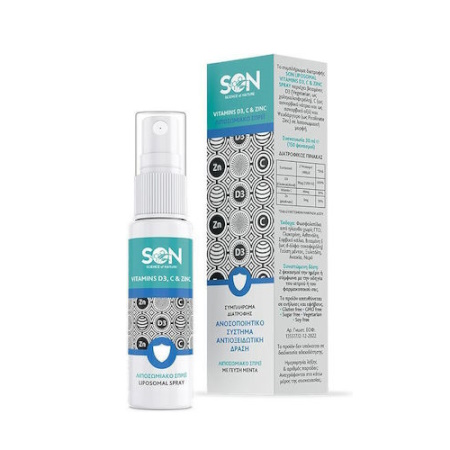 Science of Nature Vitamins D3, C & Zn Liposomal Spray Μέντα 30ml
