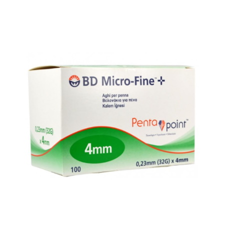BD Micro-Fine Βελόνες για Πένα Ινσουλίνης 32G X 4mm 100 τεμάχια