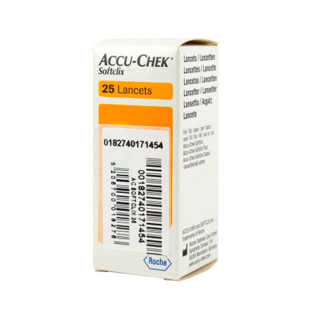 Accu chek Softclix, βελόνες SoftClix οι οποίες χρησιμοποιούνται με τον μετρητή Accu-Chek Instant 25 βελόνες