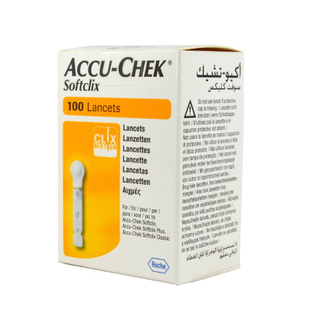 Roche Accu Chek Softclix Αποστειρωμένες Βελόνες Σκαρφιστήρες 100 τεμάχια