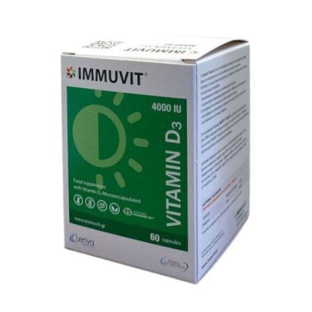Immuvit D3 4000IU Συμπλήρωμα με βιταμίνη D3 60 κάψουλες