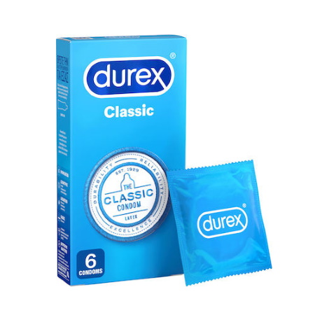 Durex Classic The Beloved Original Κλασσικά Προφυλακτικά Με Ήπια Λίπανση 6 τεμάχια