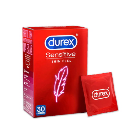 Durex Sensitive Προφυλακτικά Πολύ Λεπτά 30 τεμάχια