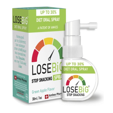 Amhes Losebig Spray Συμπλήρωμα Για Αδυνάτισμα Σε Σπρέι Με Γεύση Πράσινο Μήλο 30ml