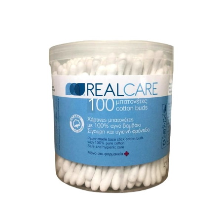 Real Care Μπατονέτες από 100% αγνό βαμβάκι 100 τεμάχια
