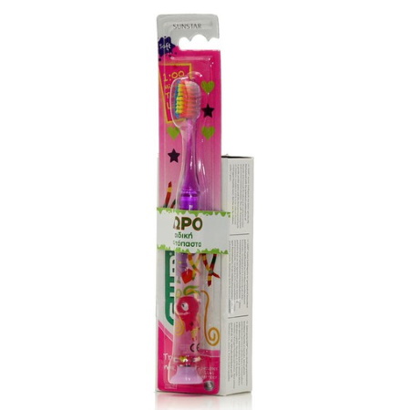 Gum Sunstar Junior Light Up Soft Ροζ Οδοντόβουρτσα με Φωτάκι Junior + ΔΩΡΟ Οδοντόκρεμα Tutti Frutti από 7+ ετών 50ml