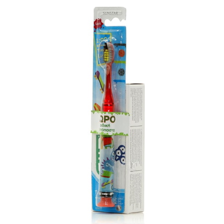 Gum Sunstar Junior Light Up Soft Κόκκινη Οδοντόβουρτσα + ΔΩΡΟ Junior Οδοντόκρεμα Tutti Frutti από 7+ ετών 50ml