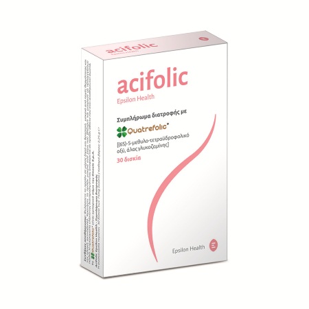 Epsilon Health Acifolic Συμπλήρωμα Διατροφής με Quatrefolic 30 δισκία