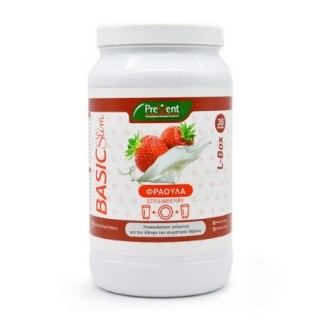 Prevent Basic Slim L-Box Strawberry Υποκατάστατο Γεύματος με Γεύση Φράουλα 580gr
