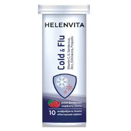 Helenvita Cold & Flu Συμπλήρωμα για την Ενίσχυση του Ανοσοποιητικού 10 Αναβράζοντα Δισκία