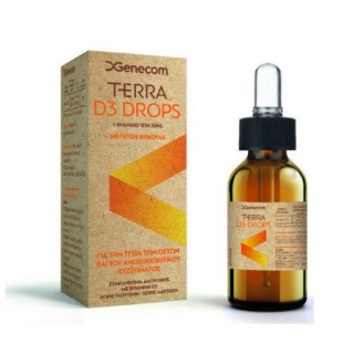 Genecom Terra D3 Oral Drops Συμπλήρωμα Διατροφής με Βιταμίνη D3 (Χοληκαλσιφερόλη) 30ml