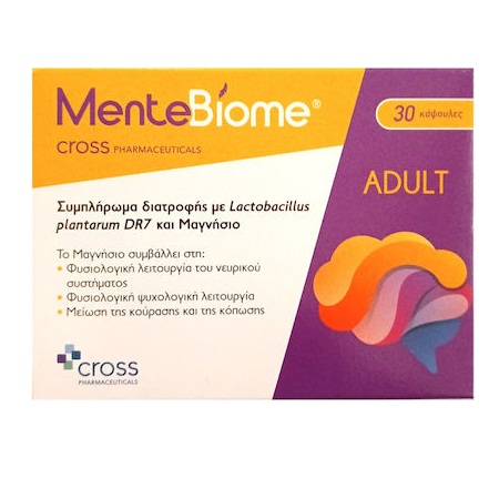 Cross Pharmaceuticals MenteBiome Adult Συμπλήρωμα Διατροφής για το Νευρικό Σύστημα 30 Κάψουλες