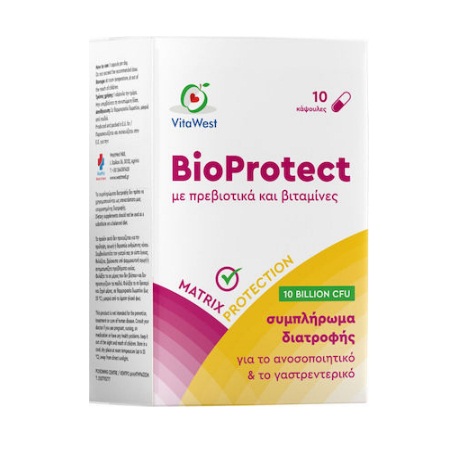 WestMed VitaWest BioProtect Συμπλήρωμα Διατροφής με Πρεβιοτικά και Βιταμίνες 10 Κάψουλες