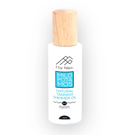 P for Pelion Milopotamos Natural Tanning Shimmer Oil Φυσικό Λάδι Μαυρίσματος & Ενυδάτωσης 100ml