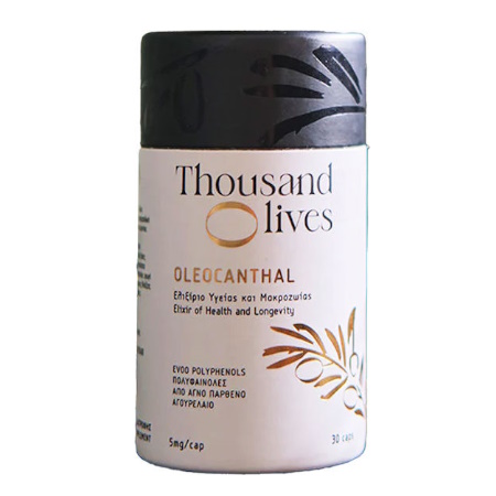 Thousand Olives Oleocanthal Συμπλήρωμα Διατροφής για Ενέργεια, Υγεία και Μακροζωία 30 Κάψουλες