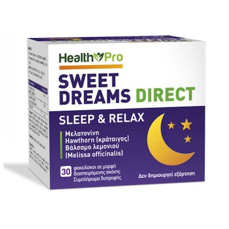 Health Pro Sweet Dreams Direct Sleep & Relax Συμπλήρωμα Διατροφής για τον Ύπνο 30 Φακελίσκοι