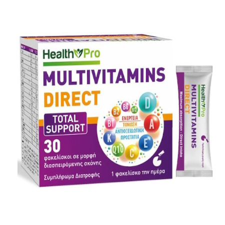 Health Pro Multivitamins Direct Total Support Πολυβιταμίνη για Ενέργεια 30 Φακελάκια
