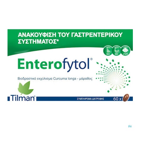Tilman Enterofytol Συμπλήρωμα Διατροφής για την Ανακούφιση του Γαστρεντερικού Συστήματος 60 Κάψουλες