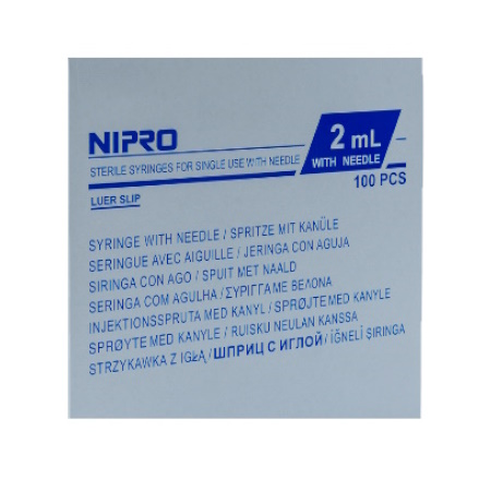 Nipro Σύριγγα Mε Bελόνα 2ml 21G 1/2 100 τεμάχια